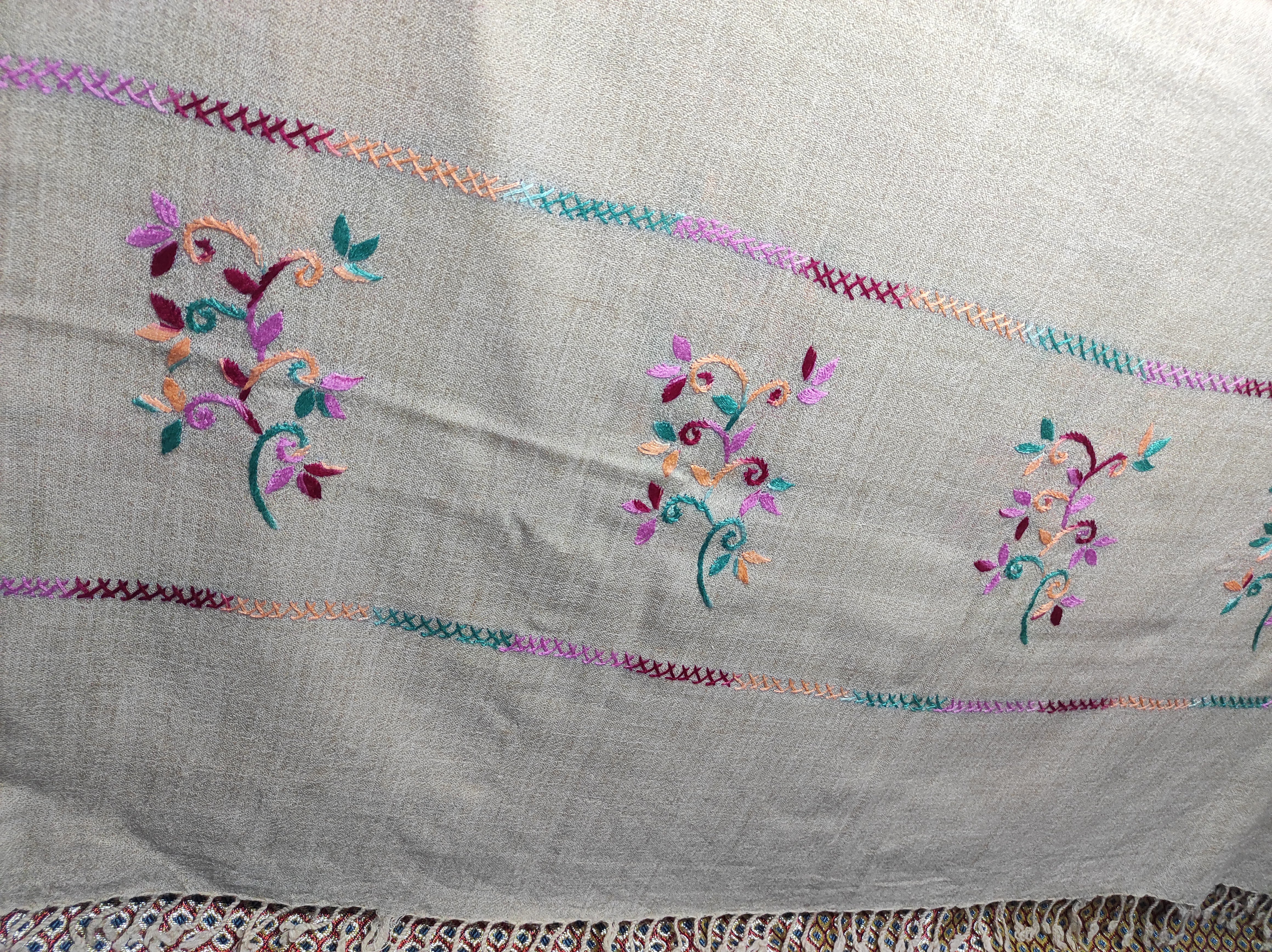 Salampur Ladies Embroidered Wool Shawl